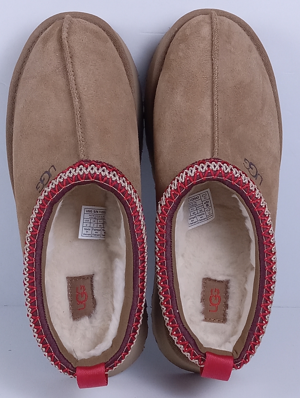 UGG Tazz II Platform Slipper Chestnut Suede Clog Size 9 Cozy Tasman Trendy Boho - Picture 6 of 11